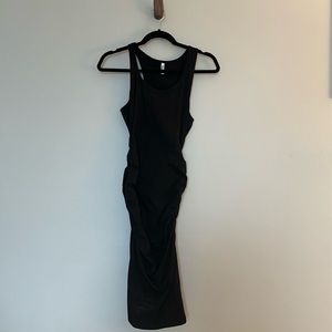 Black cotton bodycon dress